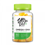 UltraVit Omega + DHA Toidulisand omega-rasvhapped 60 kummikommi