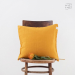 Linen Tales Linen Cushion Cover Linasest padjakate, Mustard