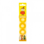 MOOMIN Hair Ring Yellow Juuksekumm, 4 tk