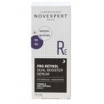 Novexpert Pro Retinol Dual Booster Serum Kahese toimega seerum, mis sisaldab bakuktsiooli, pro-retinooli ja 10% AHA, PHA happeid, 30ml