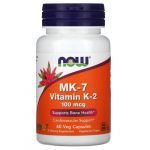 NOW Foods Vitamin K-2 (MK7) 100mcg Toidulisand, 60 kapslit