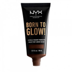 NYX Professional Makeup Born To Glow! Naturally Radiant Foundation Jumestuskreem, 25 Deep Ebony