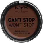 NYX Professional Makeup Can't Stop Won't Stop Powder Foundation Kompaktpuuder, 24 Deep Espresso