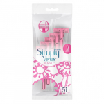 Gillette Simply Venus Basic Razors &Uuml;hekordsed raseerijad, 5 tk