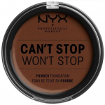 NYX Professional Makeup Can't Stop Won't Stop Powder Foundation Kompaktpuuder, 22.7 Deep Walnut