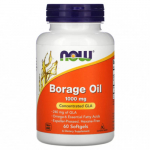 NOW Foods Borage Oil 1000mg Bori&otilde;li pehmetes kapslites, 60 kapslit