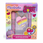 Super Girl 2 Lip Glosses With Necklace Set Ilukomplekt lastele