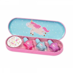 Nail Polish & Stickers Tin Box Laste kosmeetikakomplekt Little Unicorn