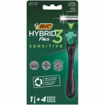 BIC Hybrid Flex 3 Sensitive Shaver Raseerija vahetatavate peadega Seatud