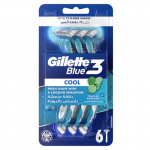 Gillette Blue 3 Cool Razors &Uuml;hekordsed raseerijad 6 tk