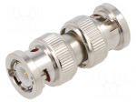 Adapter | BNC male,both sides | Insulation: POM | 50&Omega; | brass | 4GHz
