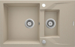 1.5-bowl granite sink with drainer