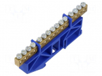 Connector: terminal block | for DIN rail mounting | blue | ways: 1