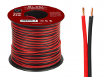 Helis&uuml;steemid ja tarvikud // Akustika s&uuml;steemide kaablid // 73-340# Przew&oacute;d głośnikowy 2x0,22mm czarno-czerwony 25m