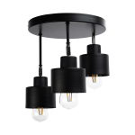 Uued tooted // LISA oprawa ścienno-sufitowa, moc max. 3x60W, E27, czarna, podstawa okrągła, wielopoziomowa, ruchome głowice lampy