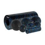 Spordiks ja aktiivseks puhkuseks // Spordikaubad ja varustus // Zestaw wałek do masażu, mini roller, 2 piłki, 2 duoball-e , 6 element&oacute;w, kolor czarno-niebieski, materiał EPP, REBEL ACTIVE