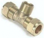 Compression male tee 12x1/2''x12