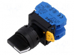 Switch: rotary | 22mm | Stabl.pos: 1 | NO x2 | black | none | IP65 | YW