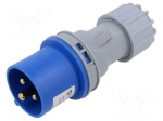 Connector: AC supply | plug | male | 16A | 230V | IEC 60309 | IP44 | PIN: 3
