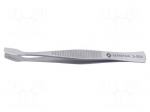 Tweezers | 105mm | Blades: curved | Blade tip shape: shovel