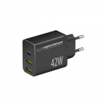T&ouml;&ouml;riistad ja m&otilde;&otilde;teseadmed // Uued tooted t&ouml;&ouml;riistade, tarvikute kategoorias // EZC106K Esperanza ładowarka sieciowa 42w usb-c pd 30w / 2x usb-a 12w