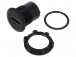 Adapter | HDMI socket,both sides | Body: black | Thread: M22 | 1&divide;10mm