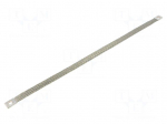 Braids | earthing tape | W: 14mm | 10mm2 | &Oslash;1: 7mm | &Oslash;2: 7mm | 75A | L: 400mm