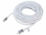 Cable | USB 3.0 | RJ45 plug,USB A plug | nickel plated | 15m | white