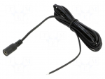 Cable | 2x0.5mm2 | DC 5,5/2,1 socket | straight | black-grey,black