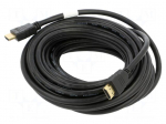 Cable | HDMI plug,both sides | PVC | 3D,4K,ARC,CEC 2.0 | 10m | black