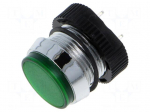 Indicator: LED | flat | green | 24&divide;28VDC | &Oslash;16mm | IP67 | connectors