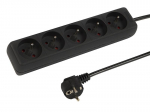 Uued tooted // 98-745# Przedłużacz sieciowy pr-570p 5-gniazd z uziemieniem 5m czarny 3x1,5mm