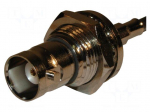 Connector: BNC | socket | female | straight | 50&Omega; | crimped | PTFE | brass
