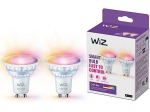 WiZ Connected 50W GU10 gudrā LED spuldze  GLASS 2200-6500K RGB2PF/6 929003772342 8720169076723