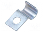 Screw mounted clamp | &Oslash;bundle : 6mm | zinc plated steel | 50pcs.