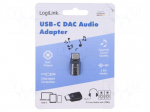 USB to JACK adapter | USB 2.0 | black | ABS