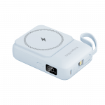 Nutitelefonide varuosad // Phone batteries // POWERBANK indukcyjny Kruger&Matz 10000 mAh magnetyczny z kablem niebieski