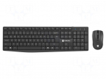 Office kit | SQUID | black | universal | USB A | wireless,US layout