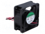Fan: DC | axial | 12VDC | 60x60x25mm | 68m3/h | 46dBA | ball | 8300rpm