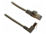 Patch cord | F/UTP | Cat: 6 | RJ45 plug,RJ45 down angled plug | Cu | 1m