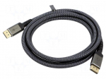 Cable | DisplayPort plug,both sides | textile | DisplayPort 2.1