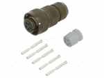 Connector: military | socket | female | 22A | silver plated