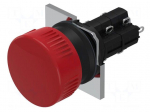 Switch: push-button | 16mm | Stabl.pos: 1 | NC x2 + NO x2 | red | none