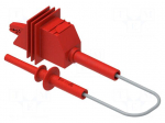 Test lead | 10A | banana plug 4mm,crocodile clip | insulated | red