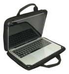 Recycled 11,6-12" Laptop sleeve DELTACO, handles, strap, black / NV-401