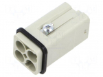 Connector: HDC | contact insert | male | CQ | PIN: 3 | 40A | 600V | 3+PE