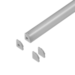 Uued tooted // Zestaw: profil aluminiowy do taśm LED, 2000 x 10 x 10 mm, narożny, srebrny, klosz mrożony, 4 zaślepki