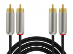TV, SAT, HDMI, DVI kaablid ja tarvikud // HDMI, DVI, AUDIO &uuml;henduskaablid ja tarvikud // 91-251# Przyłącze 2xrca metal 2,5m
