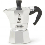Stovetop Moka pot BIALETTI 2380, 40 ml induction non compatible, stainless steel and aluminium