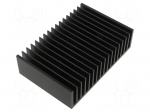 Heatsink: extruded | grilled | black | L: 100mm | W: 150mm | H: 40mm